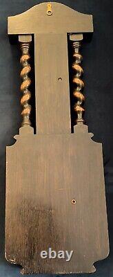 Edwardian Oak Barley Twist Barometer c. 1910