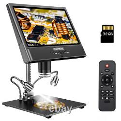 Elikliv 10 1080P USB Digital Microscope 1300X LCD Microscope 10 LED Fill Lights
