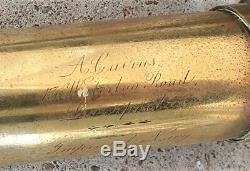 English Telescope Antique Single Draw A. Cairns Liverpool Improved Navy c18