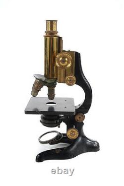 Ernst Leitz Wetzlar Antique Brass Microscope withBox c1920s