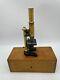 Ernst Leitz Wetzlar Brass Microscope with Box B6