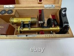 Ernst Leitz Wetzlar Brass Microscope with Box B6