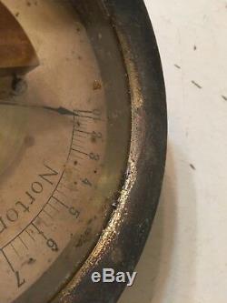 Fantastic Antique Brass Case Norton Voltmeter Gage Steampunk Zucker Levett Loeb