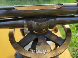 Fantastic Antique c1870 Brass James W. Queen & Co. Surveyor Transit Instrument