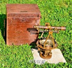 Fantastic Antique c1900 Brass W & L. E Gurley Surveyor Transit Instrument Compass