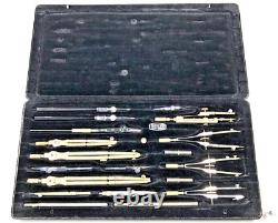 Fine 19-Piece Riefler A59 Tubular Drawing Instrument Tool Set Compass Complete