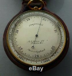 Fine And Unusual Pocket Barometer/altimeter Signed And Working