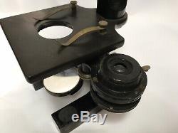 Fine Cased 1890s Baush & Lomb Rochester NY Monocular Microscope