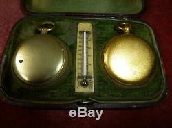 Fine Pocket Cased Compendium With Barometer, Compass & Thermometer