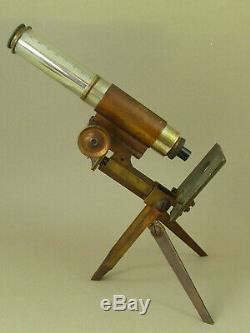 Folding Brass Field Microscope J. Swift & Son London Antique