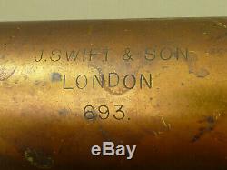 Folding Brass Field Microscope J. Swift & Son London Antique