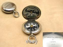 Genuine WW1 Officers MK V pocket compass signed Stanley London 1917