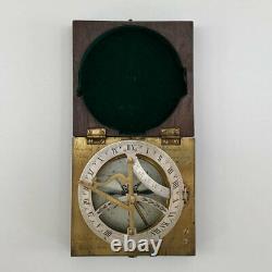 Georgian Pocket Inclining Sundial By Thomas Rubergall London