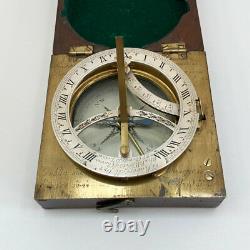 Georgian Pocket Inclining Sundial By Thomas Rubergall London