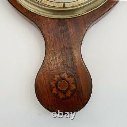 Georgian Wheel Barometer With Rare Painted Dial By Volenterio Of Doncaster