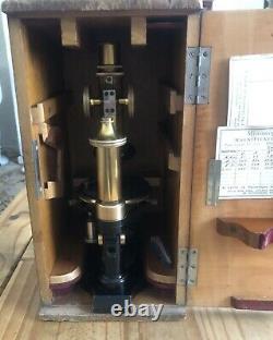 German Antique E. Leitz Wetzlar Brass Microscope (Serial No. 149547)