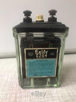 Glass Battery Cell (Exide CZG4) Nice Condition