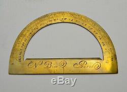 Good Protractor With Reverse Scale By Nicholas Bion Circa 1680