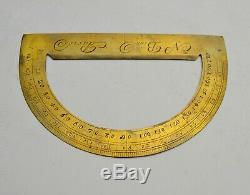 Good Protractor With Reverse Scale By Nicholas Bion Circa 1680