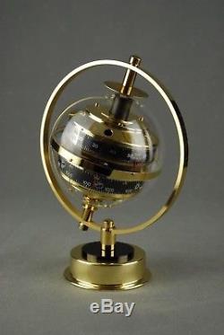 HUGER Sputnik Weather Station + BOX Barometer Thermometer Art Deco Germany 80s