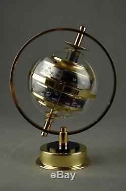 HUGER Sputnik Weather Station + BOX Barometer Thermometer Art Deco Germany 80s