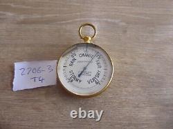 Harrogate J. H. Marlow Antique 19th Century Gilt Pocket Barometer