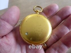 Harrogate J. H. Marlow Antique 19th Century Gilt Pocket Barometer