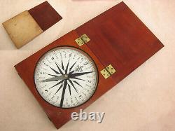 Henry Hughes & Son early Edwardian mahogany desk top compass