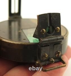 Hicks compass and'Watkin' 1881 clinometer compendium. Military film prop