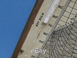 Hygrodeik Meteorology Short & Mason C1930 Wet & Dry Relative Humidity