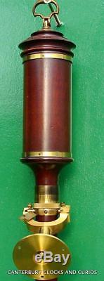 I Blatt Brighton Vintage English Ships Marine Gimbaled Brass Stick Barometer