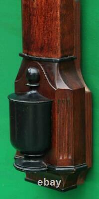 I Blatt Vintage English Flame Mahogany Bow Front Stick Barometer