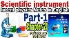 Important Scientific Instrument Learn By Best Trick Lucent Physics Chapter 21 In English Part 1