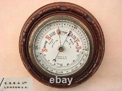 Impressive Edwardian wall mounted barometer signed C. S. S. A. LONDON