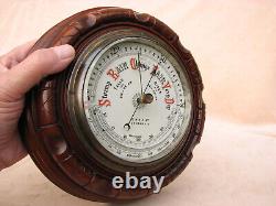 Impressive Edwardian wall mounted barometer signed C. S. S. A. LONDON