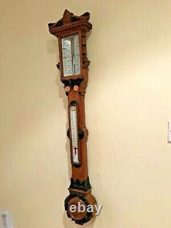 Irish antique stick barometer, Spencer and sons Dublin 1880, repair needed