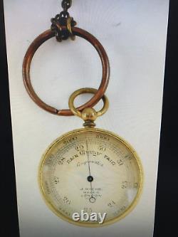 J. Hicks. London. Victorian Compensated Pocket Barometer. In Great Condition