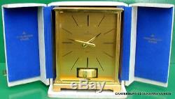 Jaeger Lecoultre Vintage Burgandy Embassy Atmos Clock Original Box Serviced