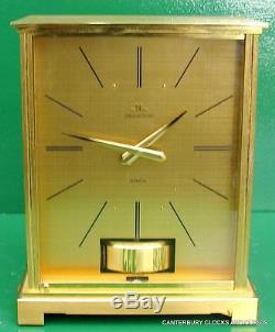 Jaeger Lecoultre Vintage Burgandy Embassy Atmos Clock Original Box Serviced