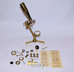 Jones Improved Microscope Abraham, Bath. Old brass microscope