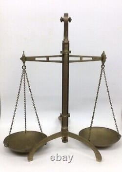 LARGE Antique Brass Bankers Scales Bullion Scales By Doyle And Sons London