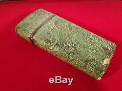 LARGE GEORGIAN SHAGREEN COVERED DRAUGHTSMANS DRAWING CASE & CONTENTS c. 1785