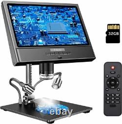 LCD Digital Microscope 12MP 1300X Soldering Coin Microscope Magnifier PC View