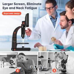 LCD Digital Microscope 2000X Biological Microscope for Adults with Remote Contro