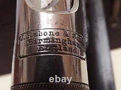 LEVEL J. Rabone & Sons Working Large C1890 Oak Case German Silvered