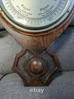 Large 2ft Edwardian BANJO ANTIQUE BAROMETER English Made