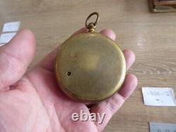 Large Antique 19th Century Gilt Pocket Barometer