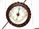 Large Antique Carved Rope Edge Oak Case Barometer