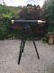Large Antique Telescope, With Period Wooden Tripod (Browning London) Astronomy