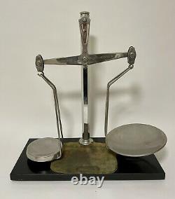 Large Antique Vintage Chemist Shop Display Weighing Scales Chrome Beechams Pills